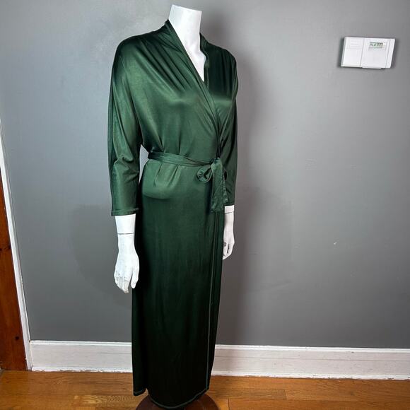 By Malene Birger dress small wrap emerald green longline elegant satin  Yasmin